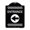 Signmission Entrance Left Arrow Heavy-Gauge Aluminum Architectural Sign, 24" H, BW-1824-23964 A-DES-BW-1824-23964 - alternate 1